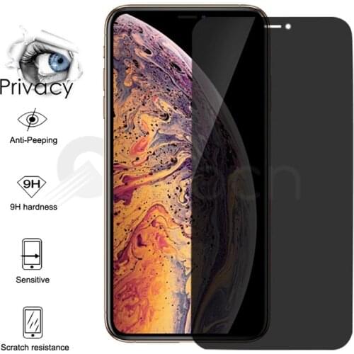 Anti Spy Tempered Glass For iPhone 12 11 Pro XS Max X XR Privacy Screen Protector iPhone 8 7 6 6S Plus 5 5S SE Protective Glass