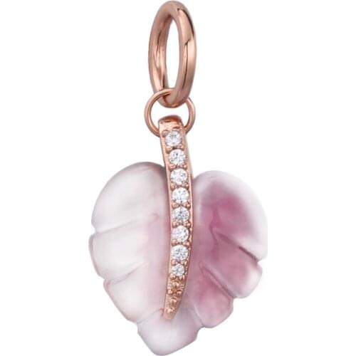 Ajax 925 Sterling Silver Peach Blossom Pendents Charms Fit Necklace Women & Bracelet Chain