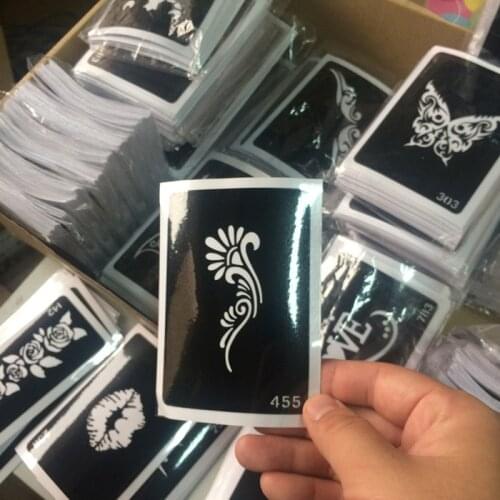 50pcs/set Airbrush Tattoo Stencils for Body Art Mehendi Henna Stencil Glitter Tattoo Stencils for Painting