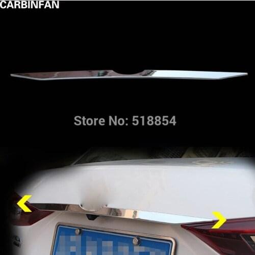 ACCESSORIES FIT FOR MAZDA 3 AXELA SEDAN 2014 2015 2016 ABS CHROME REAR TRUNK HATCH LIFTGATE DOOR COVER MOLDING BAR STRIP