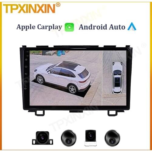 6+128G For CRV 2007-2011 Auto Car Radio Multimedia Video Player Carplay Head Unit GPS Navigation 360 Camera
