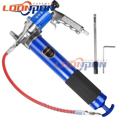 Car Manual One Hand Grip Air Mini Pneumatic Compressor Pump Grease Tith Pipe Tupe Hose For Gun Blue For SUV Truck Excavator Car