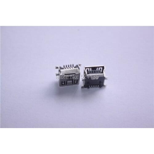 Free Shipping 100pcs 5 Pin Female Mini Type B USB SMD connector Adapter for PCB mount socket