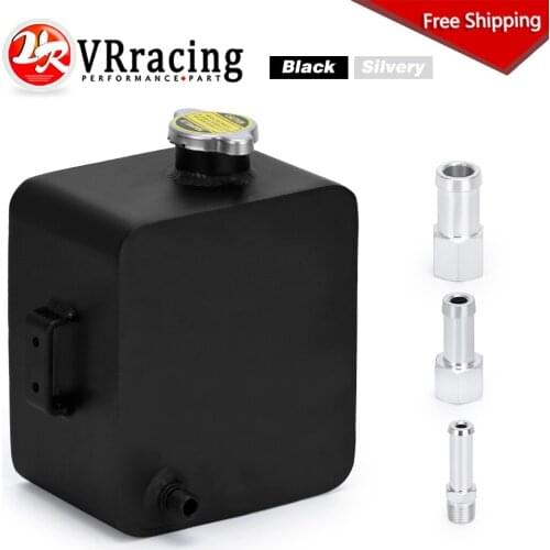 FREE SHIPPING - 2L Litre Polished Alloy Header Expansion Water Tank & Cap WATER HEADER TANK Coolant Overflow Tank Reservoir Kit