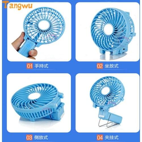 Free shipping Parts Outdoor rechargeable USB mini portable handheld electric fan portable fan large wind Fans NEW