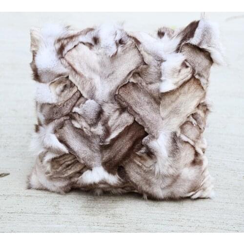 Free Shipping CX-D-101A High Quality Cushion Cover Patchwork Fox Fur Sofa Fur Pillows