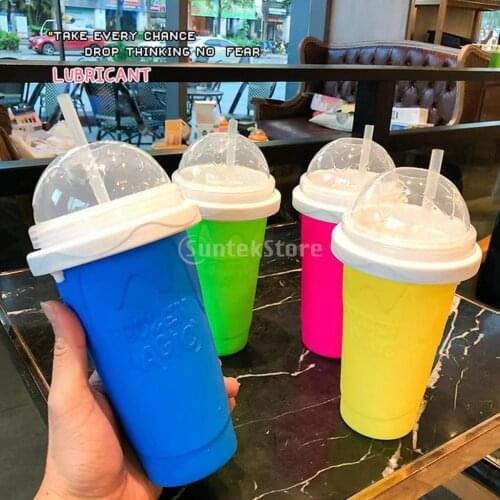 Quick Frozen Smoothies Cup Pinch Cup Slushy Maker Mug Ice Cream Maker Family Kids Pinch Cup Food Grade Material Milk Shake Tools