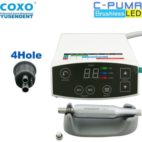 COXO Dental LED 4 Holes Brushless Electric Micro Motor C Puma for 1:5Fiber Optic