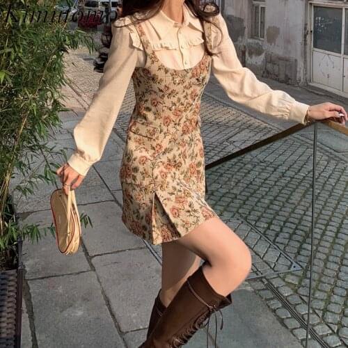 Модные платья-рубашки Kimutomo China At AliExpress