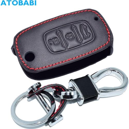 Leather Car Key Case For LADA Sedan Largus Kalina Granta Vesta XRay for Renault Mercedes Benz SMAR Cover Keychain Protector Bag