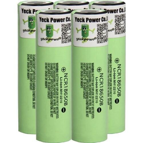 YECKPOWO ncr18650b battery li-ion batteries ion lithium akkumulator 3400mah 3.7V rechargeable akkus / 18650 charger USB 4 SLOT