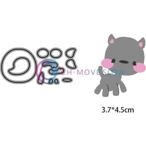 CH Grey Dog Metal cutting dies stencil Greeting Card Decoration DIY Scrapbooking Scrapbook Paper Photo Album