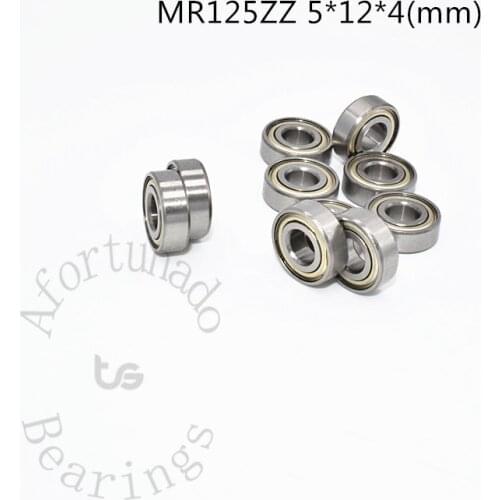 MR125ZZ 5*12*4(mm) 10piece free shipping ABEC-5 bearing Metal Sealed Miniature Mini Bearing MR125 MR125ZZ chrome steel bearings
