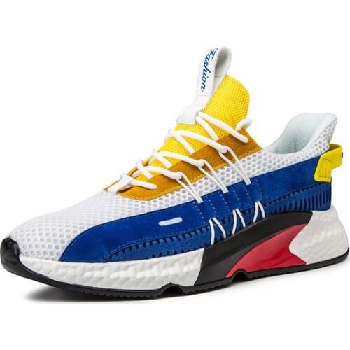 High-quality 44yard mens casual shoes, breathable mesh increased mens shoes; thick-soled low-top flat sneakers tenis masculino