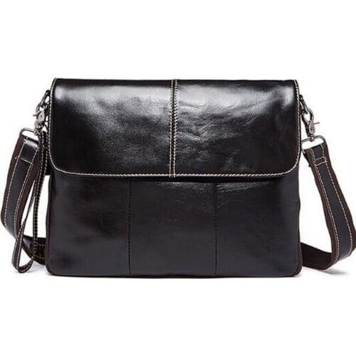 Mannen Schoudertas Lederen Tas Crossbody Messenger Cross Body Handtas Mannelijke Voor Document A4 Zwart Side Hit Bolsas Satchel