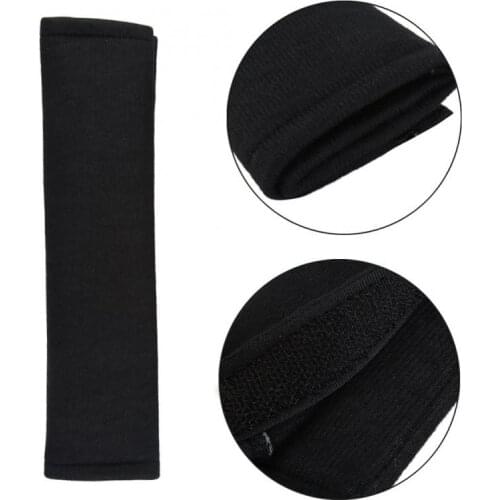 Soft Car Seat Belt Universal Auto Seat Belt Covers Warm Black Cotton Shoulder Cushion Protector Safety Belts Shoulder Protection