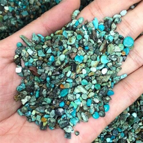 Natural Quartz Specimen Rock Debris Gravel Rough Raw Energy Decorative Turquoise Quartz Crystal Gravel Roll Block Stone Treatme