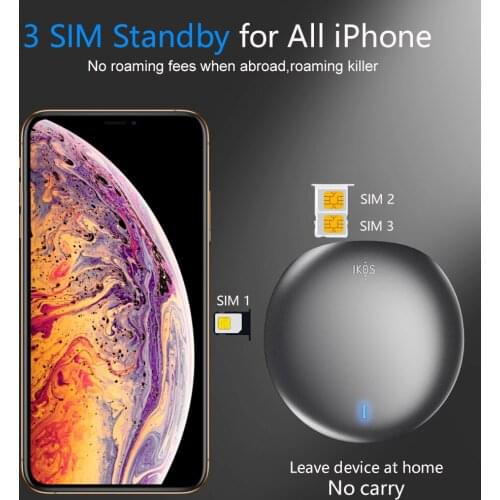 No roaming abroad SIMadd iKos 3 SIM 3 Standby Activate Online at the Same time WiFi Router for iPhone 6/7/8/X iOS 7-12