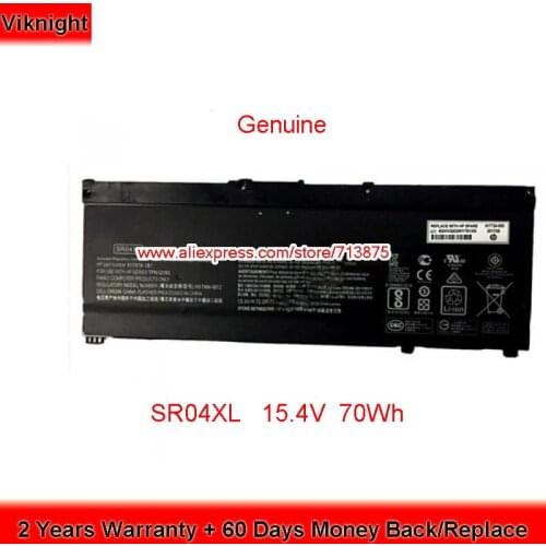 Genuine 15.4V 70Wh SR04XL Battery 917724-855 for Hp Pavilion 15-CB045WM cb009ns 15-CB092TX 15-CX0000NQ 2EF91PA 2EF92PA 2EF93PA