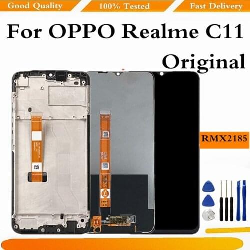 Original LCD For Realme C11 RMX2185 LCD Display Touch Screen Digitizer Assembly For OPPO Realme C11 C 11 Display Replacement