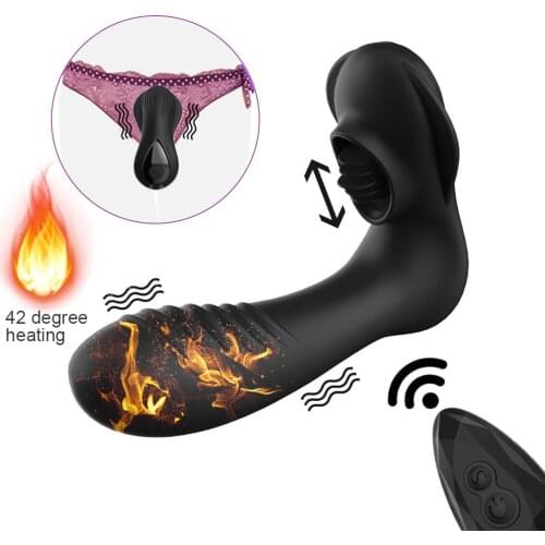 Wearable Dildo Vibrator Sex Oral Tongue Licking Dildo Panties Lay On Dildo Vagina Stimulator Adult Sex Toys For Women Sex Shop