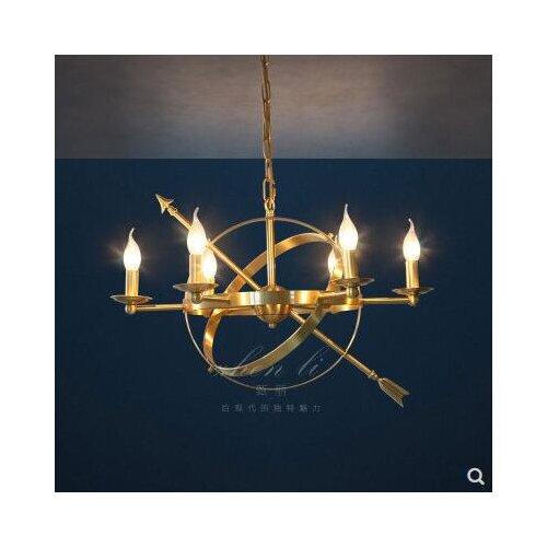 Post-modern all-copper light luxury chandelier atmosphere living room lights simple led restaurant chandelier clothing store per