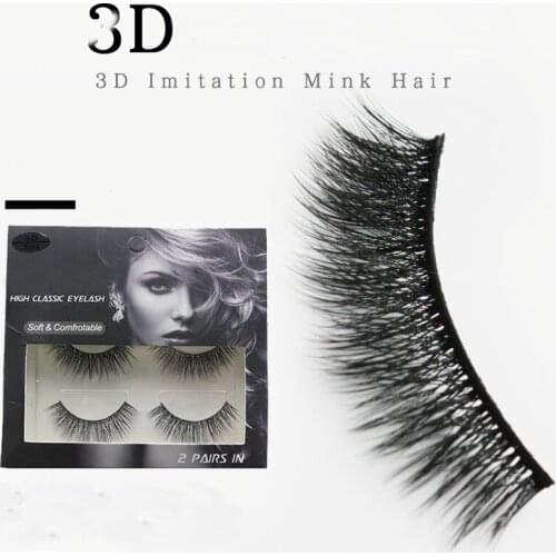 NEW2 Pair False Eyelashes Makeup 3D Mink Lashes Eyelash Extension Cross Make Up Beauty Mink Eyelashes Faux Cils Maquiagem Cilios
