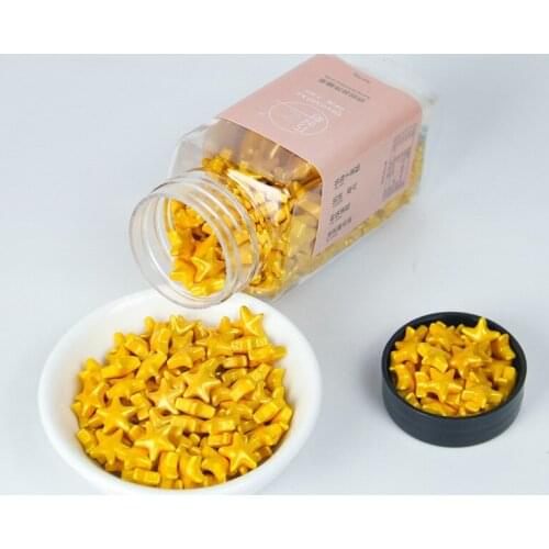 Edible baking decoration golden series sugar beads gold beads mixed dress up pastry dessert cake ice cream biscuit
