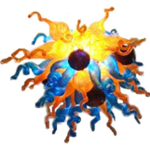 Modern Hand Blown Glass Crystal Chandelier Lightings Mulit Colored Dining Living Room Lamp Custom 60 or 80 CM