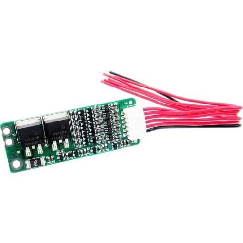 1pcs 5S 15A Li-ion Lithium Battery BMS 18650 Charger Protection Board 18V 21V Circuit Short Current Cell Protection With Wire