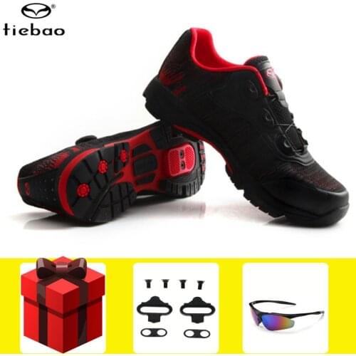 TIEBAO Leisure cycling shoes men women sapatilha ciclismo mtb pro self-locking breathable mountain bike shoes superstar sneakers