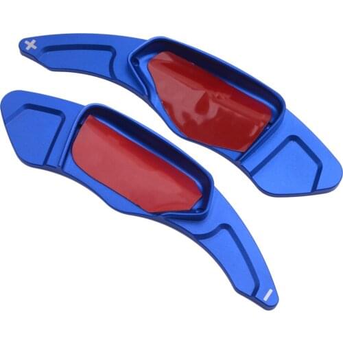 1Pair Blue Car Steering Wheel Shift Shifter Paddle Extension Aluminium Alloy 16.7 cm Fit For Kia Forte 2019 2020