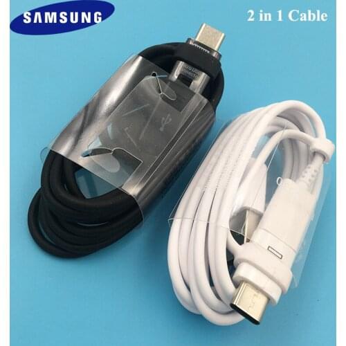 2 in 1 2in1 USB Cable 2A Fast Charge Micro USB +Type C Cable 150cm For Samsung Galaxy Note 10 9 8 7 4 5 S11 S10 e S6 S7 edge A50