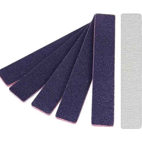 50Pcs NAIL FILES 100/180 Grey Square Nail Art Sanding Paper Buffer Manicure Tools Acrylic UV