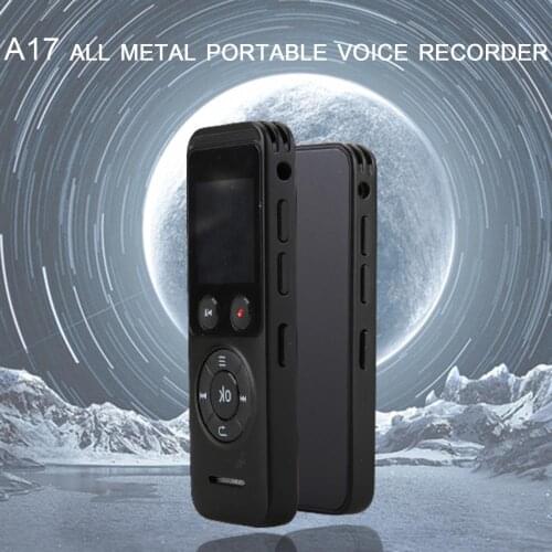 A17 Metal Portable Voice Recorder Pen 8GB 16GB Dictaphone Recording MP3 Player Professional Smart Digital Voice Recorder