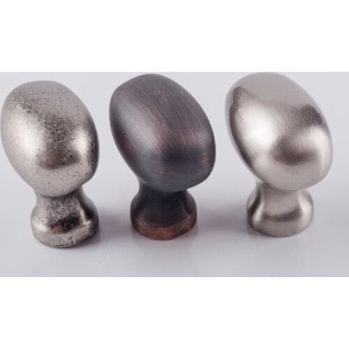 American retro oval antique silver ORB drawer shoe cabinet knob pull stain nickel kitchen cabinet cupboard dresser door handle