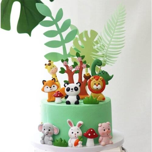 Woodland Animals Cake Decor Jungle Safari One Birthday Party Woodland Creatures Jungle Animal Forest Party Supplies Baby Shower