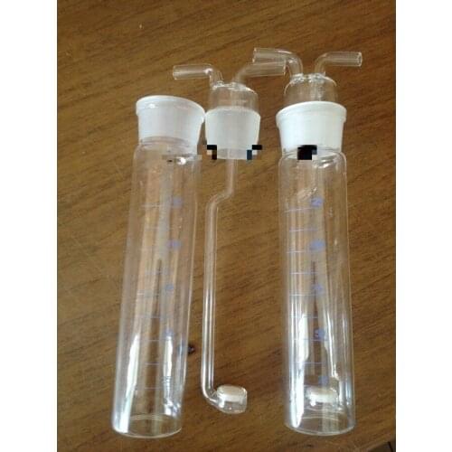 Standard Mouth Porous Glass Plate Absorption Bottle 125ml/white Flue Gas Absorption Tube/flue Gas Absorption Bottle One Pieces
