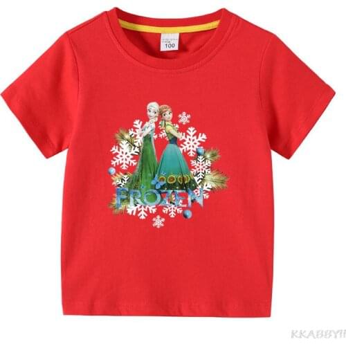 Disney Frozen Baby Girls Boys Print Cartoon T Shirt Girls Tops New Summer Kids Clothes Princess Cotton T shirt