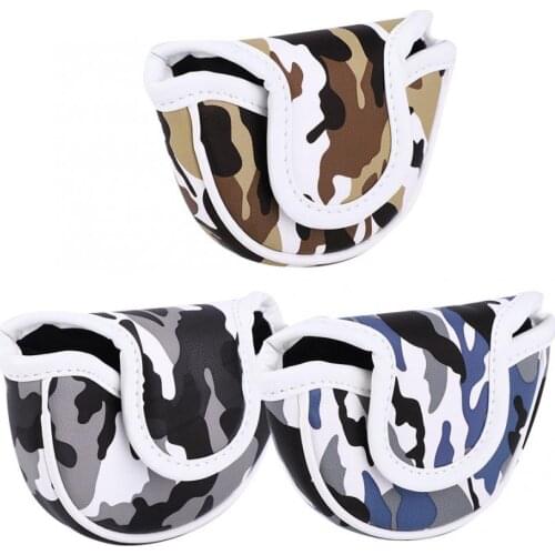 Club Headcover PU Leather Camouflage Waterproof Magnetic Buckle Putter Head Cover Club Headcovers Protector