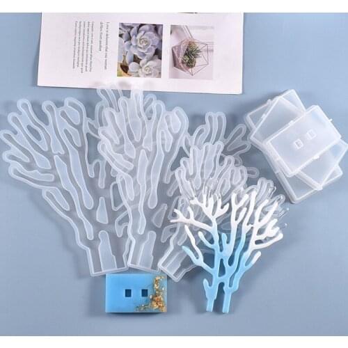 Coral Display Stand Silicone Mould DIY Handmade Craft Epxoy Resin Table Ornaments Molds Supplies