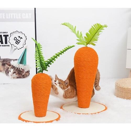 2021 New Sisal Cat Climbing Frame Pet Cat Toys Radish Chewing Toy Cat Interactive Toys Simulation Pet Supplies Kitten Exercise