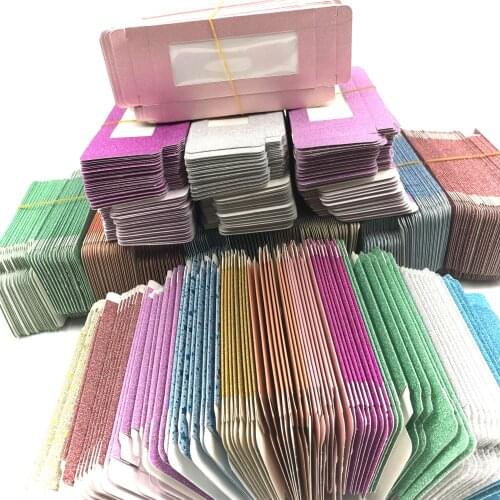 Wholesale Flash Paper Eyelash Packaging Boxes EyeLash Bulk Cheap Pretty Lashes Storage cases Lash Boxes Packaging makeup empty