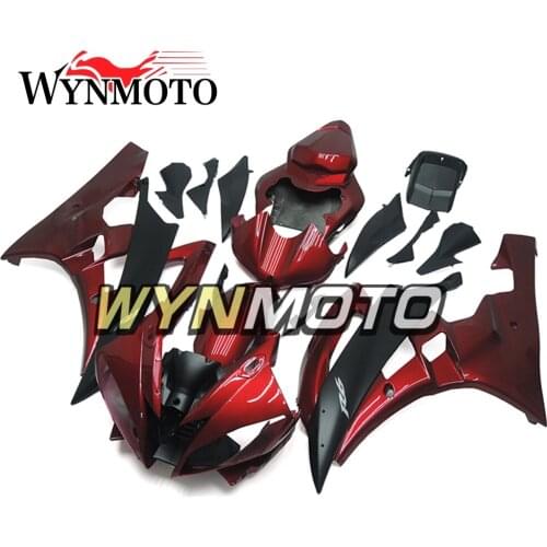 Complete Fairings Kit For Yamaha R6 2006-2007 06 07 Year Injection ABS Plastics Bodywork Motorcycle Dark Red Cowling Covers New