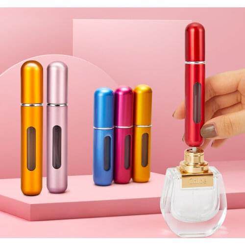 5Ml 8Ml portable Mini Refillable Perfume Bottle with Spray Scent Pump Empty Cosmetic Containers Spray Atomizer Bottle for Travel