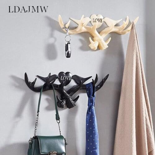 Antler porch shelf decoration wall hanging coat rack creative hanger wall decoration wall key hook no hole