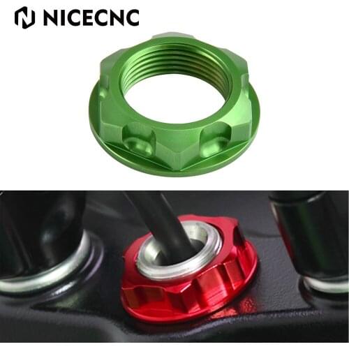 NICECNC Steering Stem Nut Bolt For Kawasaki KX 125 250 04-08 KX 250 450 F 06-16 KLX 450 R 08-09 KX250 KX450 KX450F KX250F KXF
