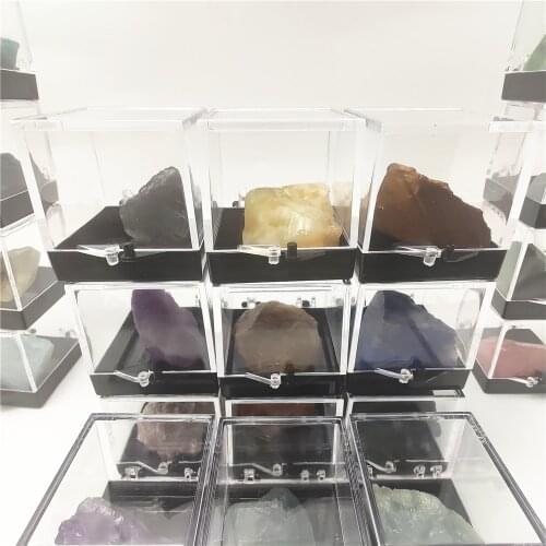 Natural Crystal Gravel Specimen Rose Quartz Amethyst Home Decor Colorful for Favorite Healing Energy Stone Rock Mineral with Box