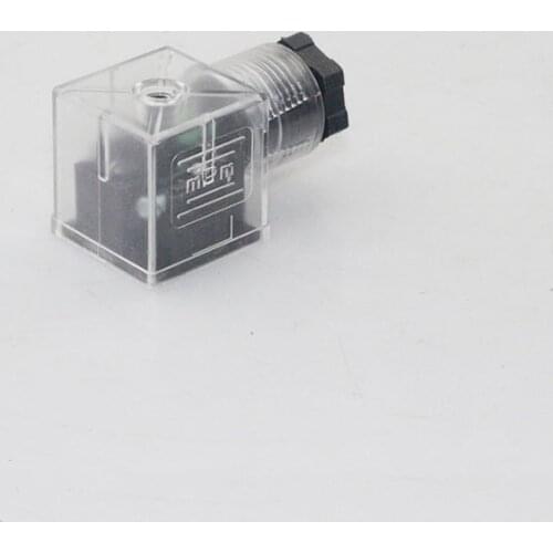 Hydraulic solenoid valve coil connectors for water valve and gas valve with indicator plug AC220V DC24V
