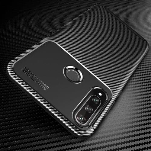 Y6P Shockproof Carbon Case for Huawei Y6P Case Silicone TPU Cover for Huawei Y 6P Phone Case Soft Back Cover